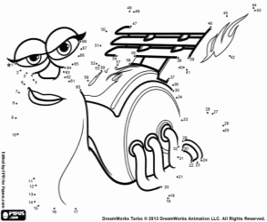 Dot to dot Burn coloring page