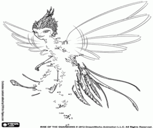 Dot to dot of the tooth fairy coloring page