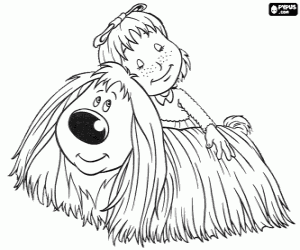 Dougal the dog and Florence coloring page