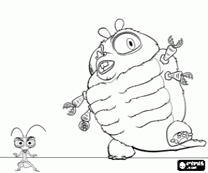 Dr. Cockroach and Insectosaurus coloring page