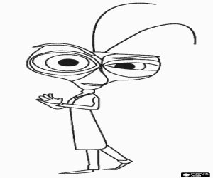 Dr. Cockroach, the scientist coloring page