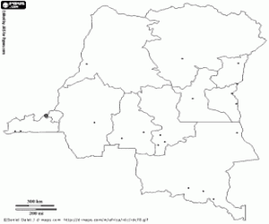 D.R. Congo map coloring page