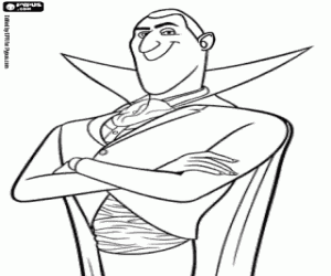 Dracula of the Hotel Transylvania coloring page