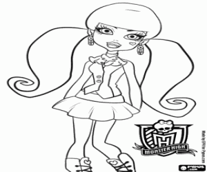 Draculaura, a MonterHigh character coloring page