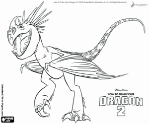 The dragon of Astrid is Stormfly coloring page