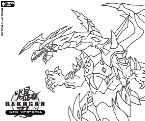 The dragon Bakugan Viper Helios coloring page