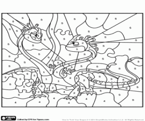 The dragon Barf and Belch coloring page
