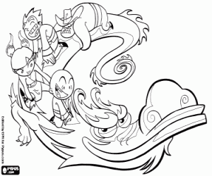 The dragon Dojo with the Xiaolin coloring page