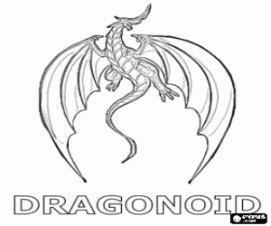 Dragonoid, a Bakugan dragon coloring page