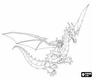 Drakkon, ancient guardian of Volcano coloring page