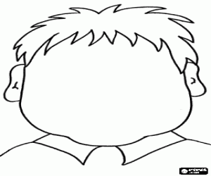 To draw a child's face coloring page