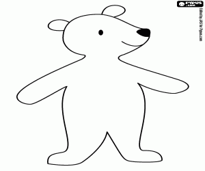Drawing of the little bear,Baby Bear coloring page