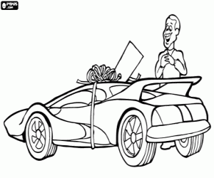 A dream gift for Dad coloring page