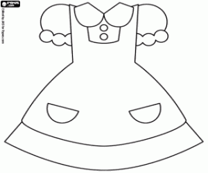 The dress of Alice coloring page