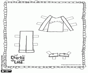 Dress up game with Charlie coloring page