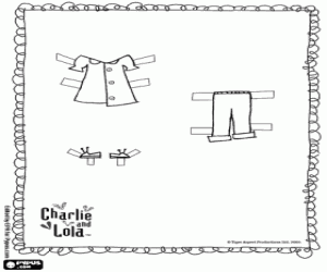 Dress up game with Lola coloring page