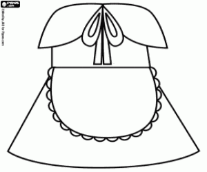 Dress of Little Red Riding Hood coloring page
