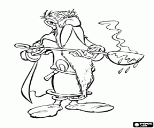 The druid Getafix coloring page