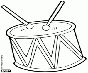 Drum coloring page