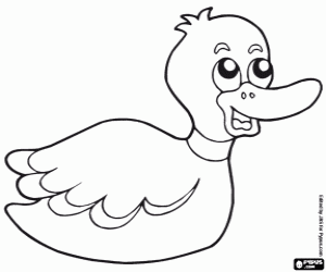 Duck coloring page