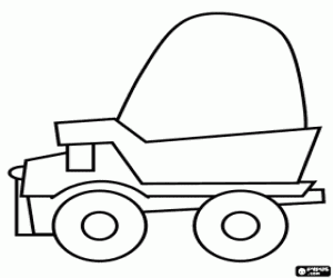 Dump truck coloring page