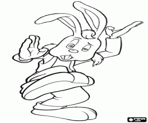 Dylan, the sleepy rabbit coloring page