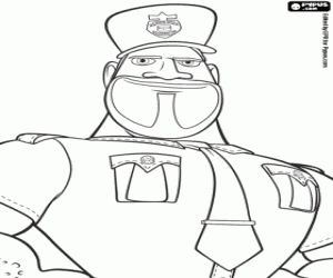Earl Devereaux, police officer coloring page