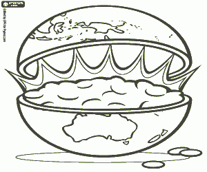 The Earth is a treasure coloring page