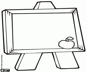 Easel blackboard for little kids coloring page