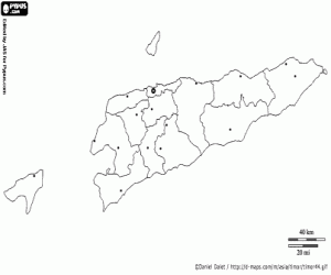 East Timor map coloring page