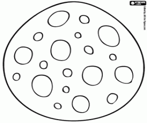 Easter egg with decorations coloring page