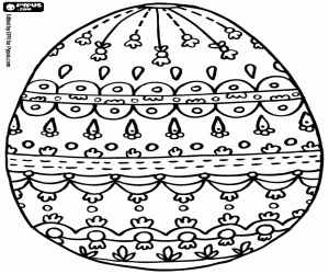 Easter egg with details coloring page