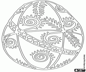 Easter egg with filigrees coloring page