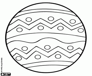 Easter egg with geometric decoration coloring page