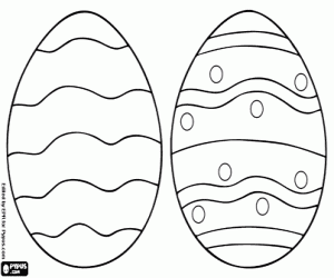 Easter eggs with undulations coloring page