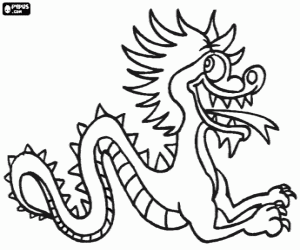 Eastern dragon coloring page