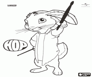 EB, the Easter Bunny coloring page