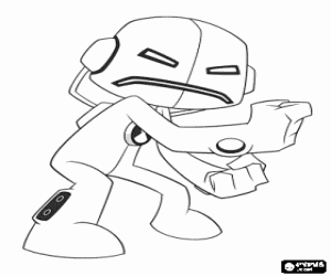 Echo Echo, an alien from Ben 10 coloring page