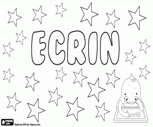 Ecrin, Turkish name coloring page