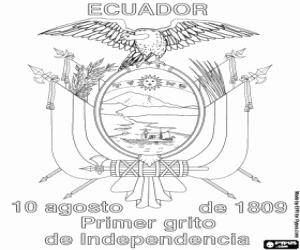 Ecuador Independence in 1809 coloring page