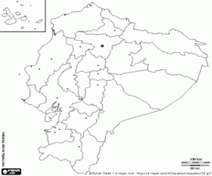 Ecuador map coloring page