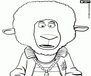 Eddie Noodleman, a sheep of Sing coloring page