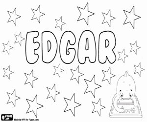 Edgar, name of English origin coloring page