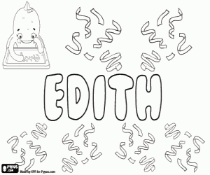 Edith, feminine name coloring page