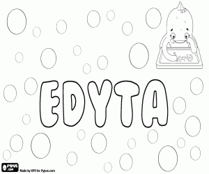 Edyta, Polish name coloring page