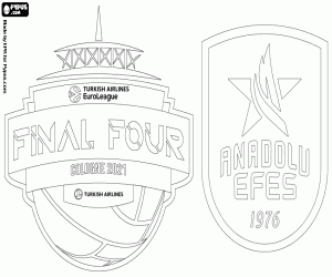 Efes, champion Euroleague 2020-2021 coloring page
