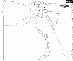 Egypt map coloring page