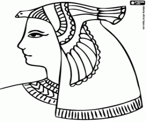 Egyptian goddess of birds coloring page