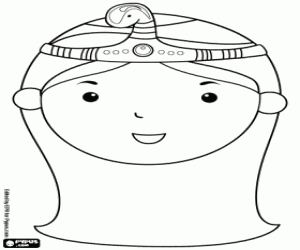 Egyptian woman's face coloring page