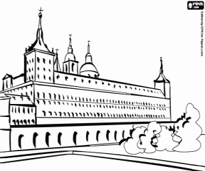 El Escorial monastery coloring page